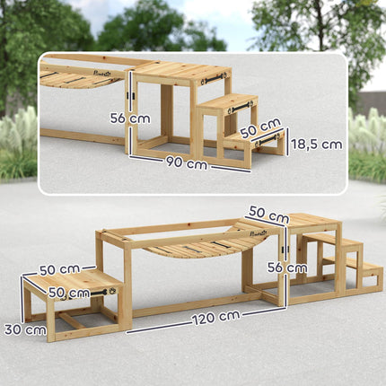 Agility sada pro velké psy - smrkové dřevo, sada 4 ks