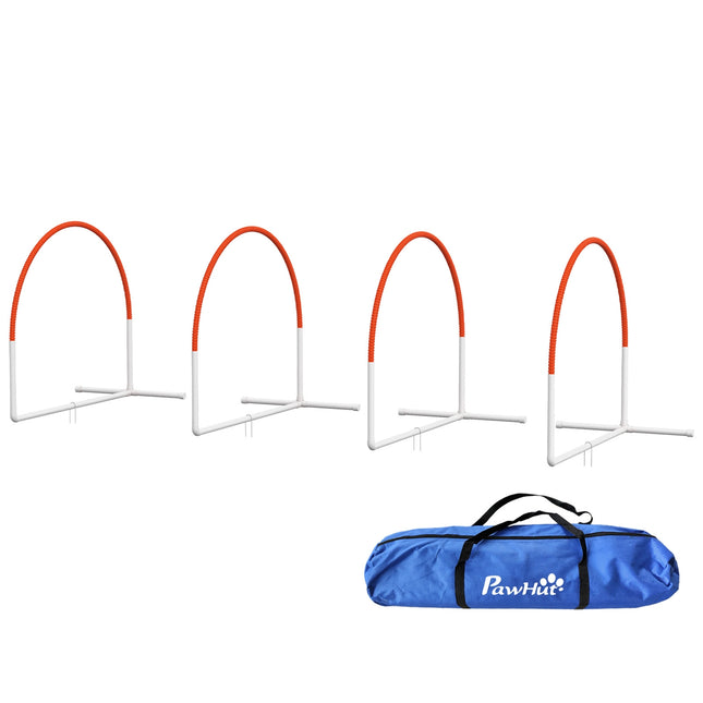 Dog Agility Set with Slalom Poles, Portable Carrying Case