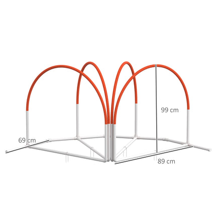 Agility sada pro psy se slalomovými tyčemi, přenosný obal