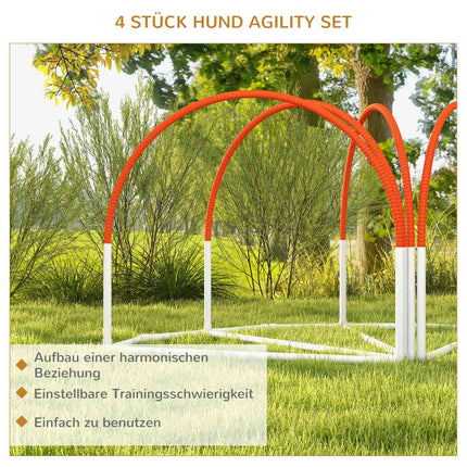 Agility sada pro psy se slalomovými tyčemi, přenosný obal