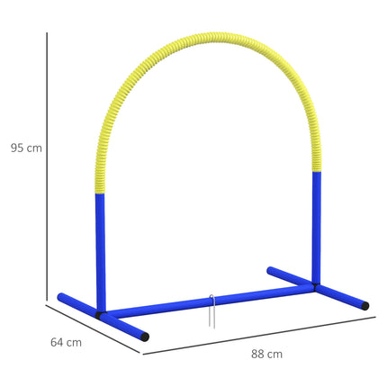 Agility sada pro psy s přenosným obalem, 4 oblouky, žlutá