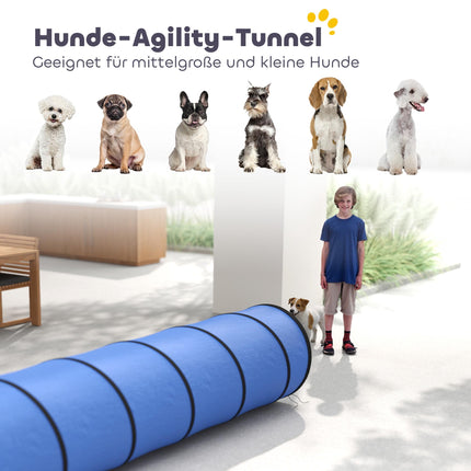 Agility tunel pro psy, 300cm, oxfordská tkanina, s kotvami