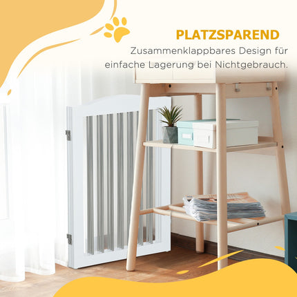 Skládací zábrana pro psy, 3 panely, 154x30x80 cm, bezpečnostní zábrana