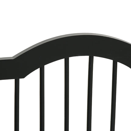 Zábrana pro psy - skládací a stabilní, MDF, černá 154.5x61 cm