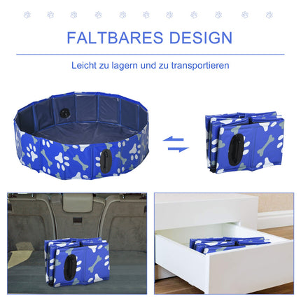 Skládací bazének pro psy, průměr 80 cm