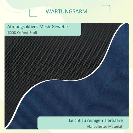 Outdoor Pet Bed with Steel Frame, 600D Oxford Fabric, Blue