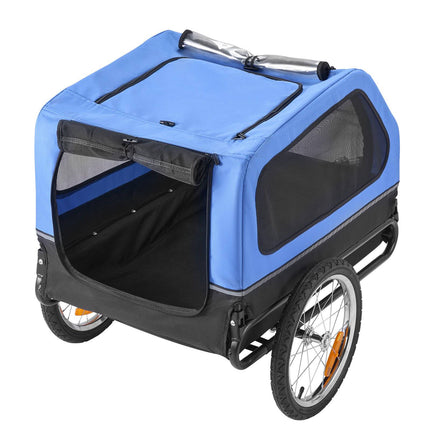 Dog Bike Trailer 40 kg Capacity, Foldable Quick-Release Wheels