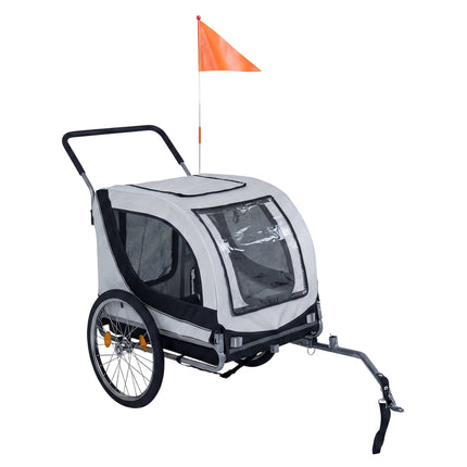 Dog Bike Trailer & Buggy, 80kg Capacity, Mesh Windows
