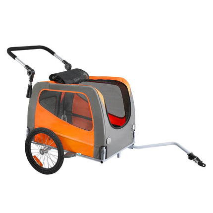Dog Bike Trailer and Stroller, 66 lb Capacity, Folding