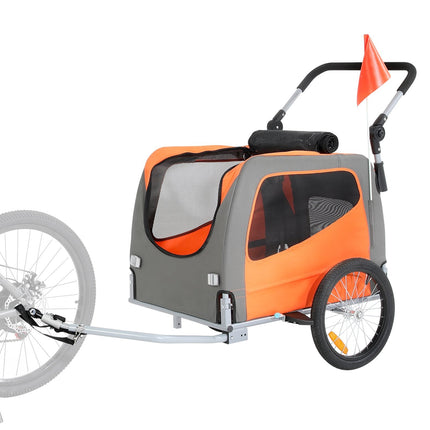Dog Bike Trailer and Stroller, 66 lb Capacity, Folding