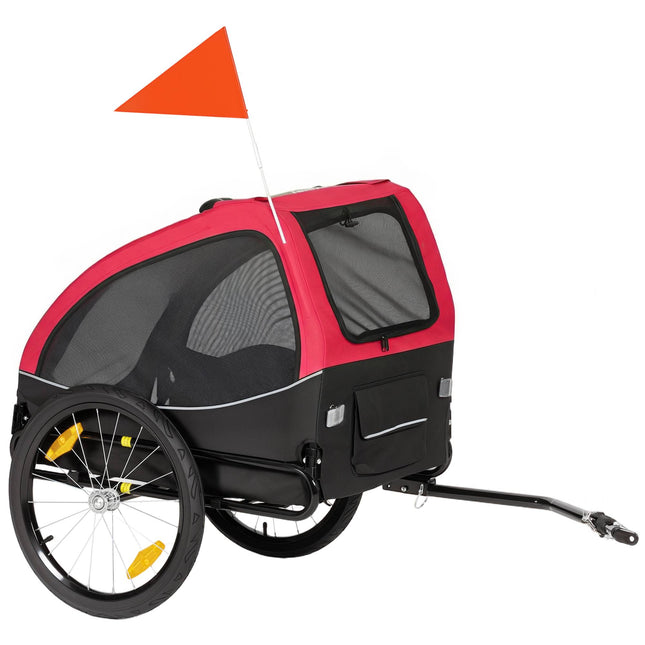 Cyklovozík pro psy s 20" koly, červená/černá, nosnost 20kg