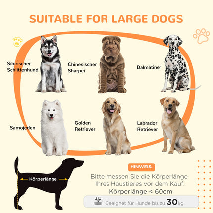 Sliding door dog cage - wooden look, locking, large 30 kg