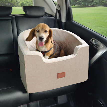 Dog Car Seat Booster, Waterproof, Safety Leash, 55 lb