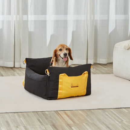 Dog Car Seat, Waterproof Booster for Small Dogs 25 lb, Black