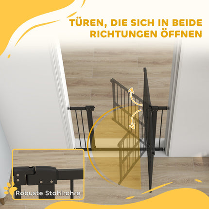 Zábrana pro psy, 76-104 cm, schodišťová zábrana bez vrtání