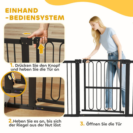 Zábrana pro psy, 76-104 cm, schodišťová zábrana bez vrtání