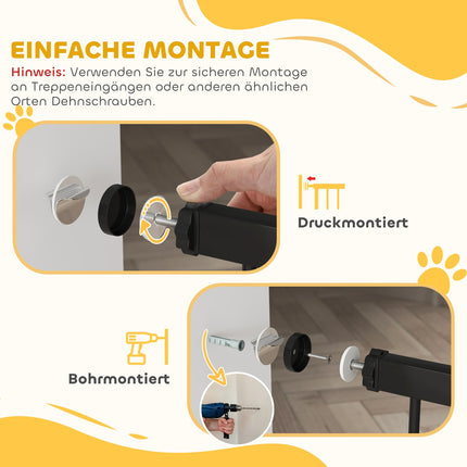 Zábrana pro psy, 76-104 cm schodišťová zábrana bez vrtání