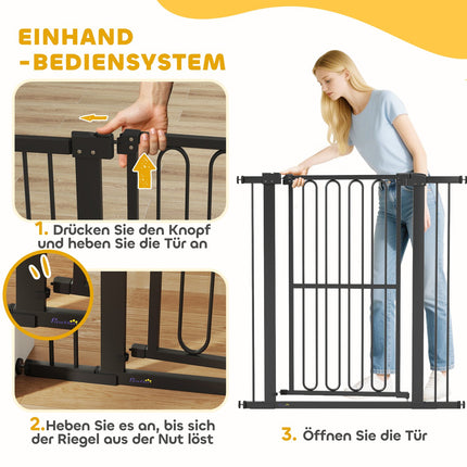 Zábrana pro psy, 76-104 cm schodišťová zábrana bez vrtání