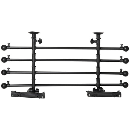 Zábrana pro psa do auta, černá - nastavitelná, protiskluzová, 85-140x40-50 cm