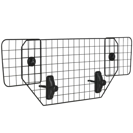 Nastavitelná zábrana pro psy do kufru auta, kov, černá, 90-120x40.5 cm