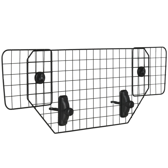 Nastavitelná zábrana pro psy do kufru auta, kov, černá, 90-120x40.5 cm