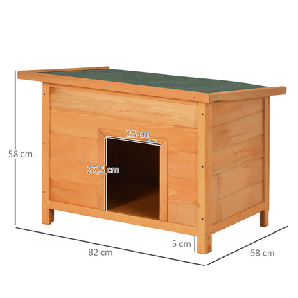 Smrková psí bouda se střechou – útulný domek 82x58x58 Cm