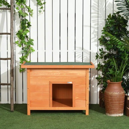 Smrková psí bouda se střechou – útulný domek 82x58x58 Cm