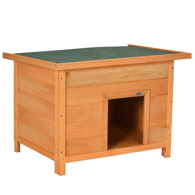 Smrková psí bouda se střechou – útulný domek 82x58x58 Cm