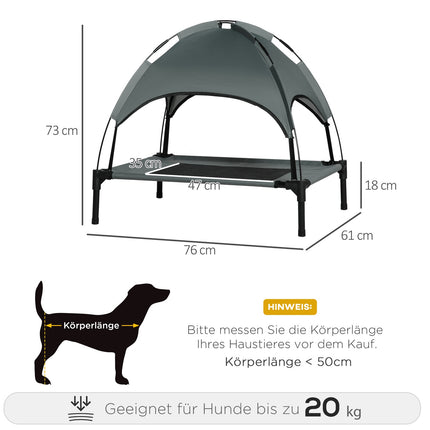Outdoor dog seat with cover - Breathable fabric, gray