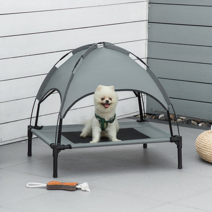 Outdoor dog seat with cover - Breathable fabric, gray