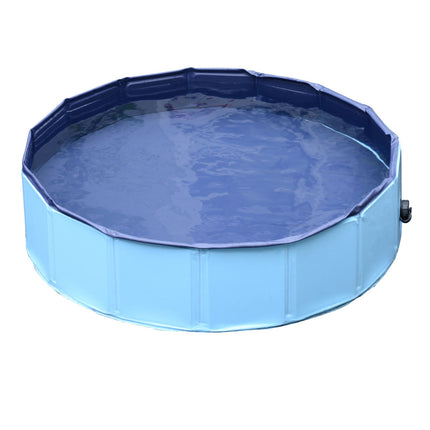 Brouzdaliště pro psy - odolné PVC a dřevo, 80 cm modré