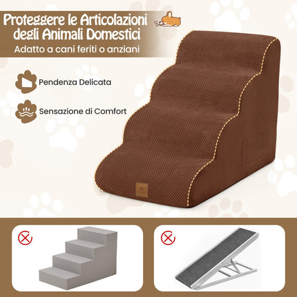 Rampa pro psy, 4stupňová pěnová, protiskluzová, pratelný potah