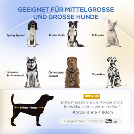 Dog sofa - elevated, wooden legs, dark grey, medium and large
