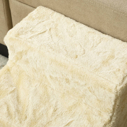 Schůdky pro mazlíčky 3 stupně, 35 cm, plyš, pro kočky/psy do 4.5 kg