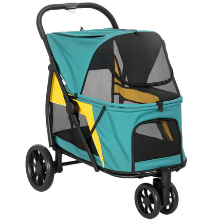 Kočárek pro psy s terénními koly, skládací, nosnost 20kg