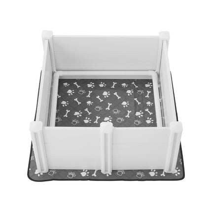 Dog Whelping Box 38.6in, PVC, Adjustable Door, Pad