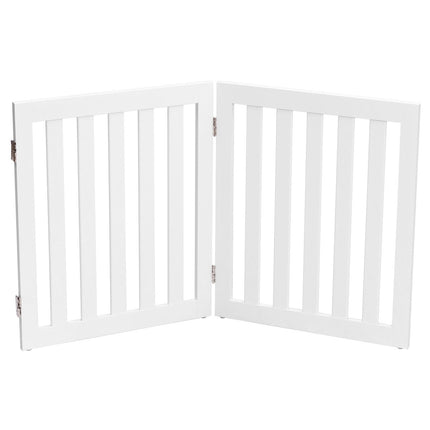 Hondenhek 60cm hoog beschermhek houten opvouwbaar 2 panelen wit