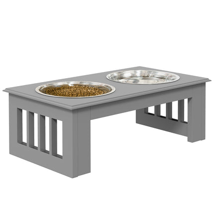 Raised dog bowl set, stainless steel, easy to maintain, 0.9L capacity