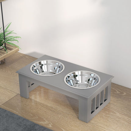 Raised dog bowl set, stainless steel, easy to maintain, 0.9L capacity