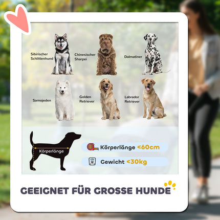 Kočárek pro psy skládací pro psy a kočky do 30 kg 110 x 65 x 102 cm hnědý