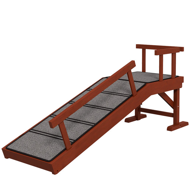 Dog ramp with removable rails, non-slip, supports 30 kg
