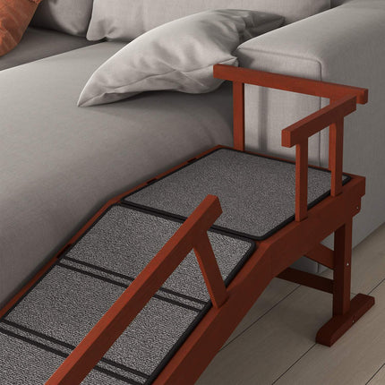 Dog ramp with removable rails, non-slip, supports 30 kg
