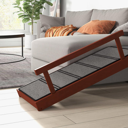 Dog ramp with removable rails, non-slip, supports 30 kg
