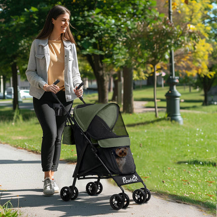 Skládací kočárek pro kočky a psy do 4 kg – síťové okénko, úložná taška