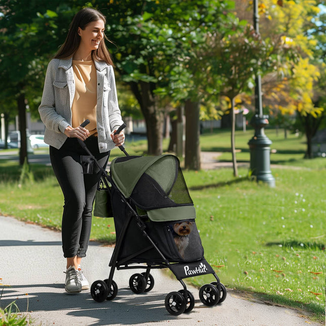 Skládací kočárek pro kočky a psy do 4 kg – síťové okénko, úložná taška