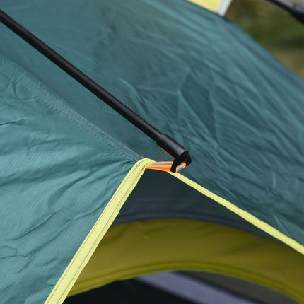 Kupolový stan pro 3 osoby, voděodolný polyester, zelený, 205x195x135cm
