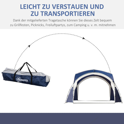 Blue Dome party tent, polyester, 6-8 people, 3.5m