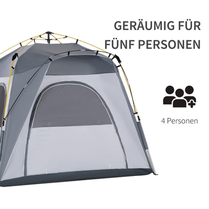 4-person dome tent, lightweight and waterproof for camping