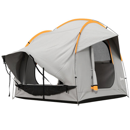 Dome tent for 6 people tailgate, 3 doors and windows, polyester