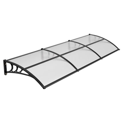 Door Awning Canopy 38 x 117 in, Clear Polycarbonate
